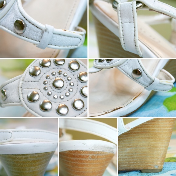 Coach Studded Wedge Sandals w/ Harness Strap - Picture 7 of 8